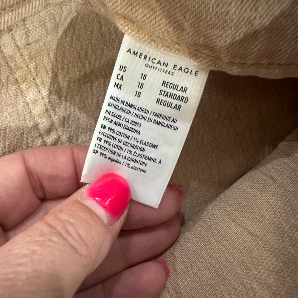 American Eagle Outfitters Tan Wide Leg Jeans - Picture 8 of 11